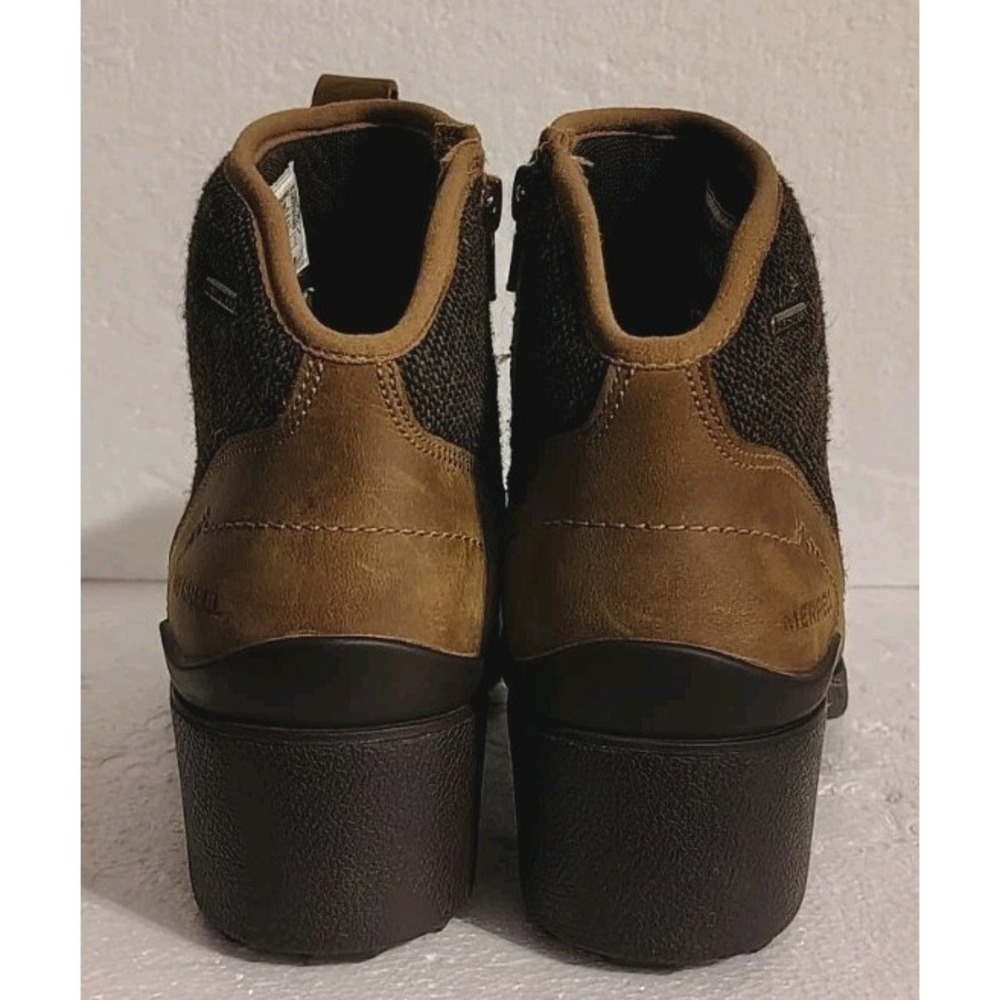 Merrell Wool Blend Chateau Mid Pull Waterproof Boots Women's Sz Brown 8.5 - Picture 4 of 7